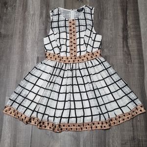Bebe Black & White Checkered Dress